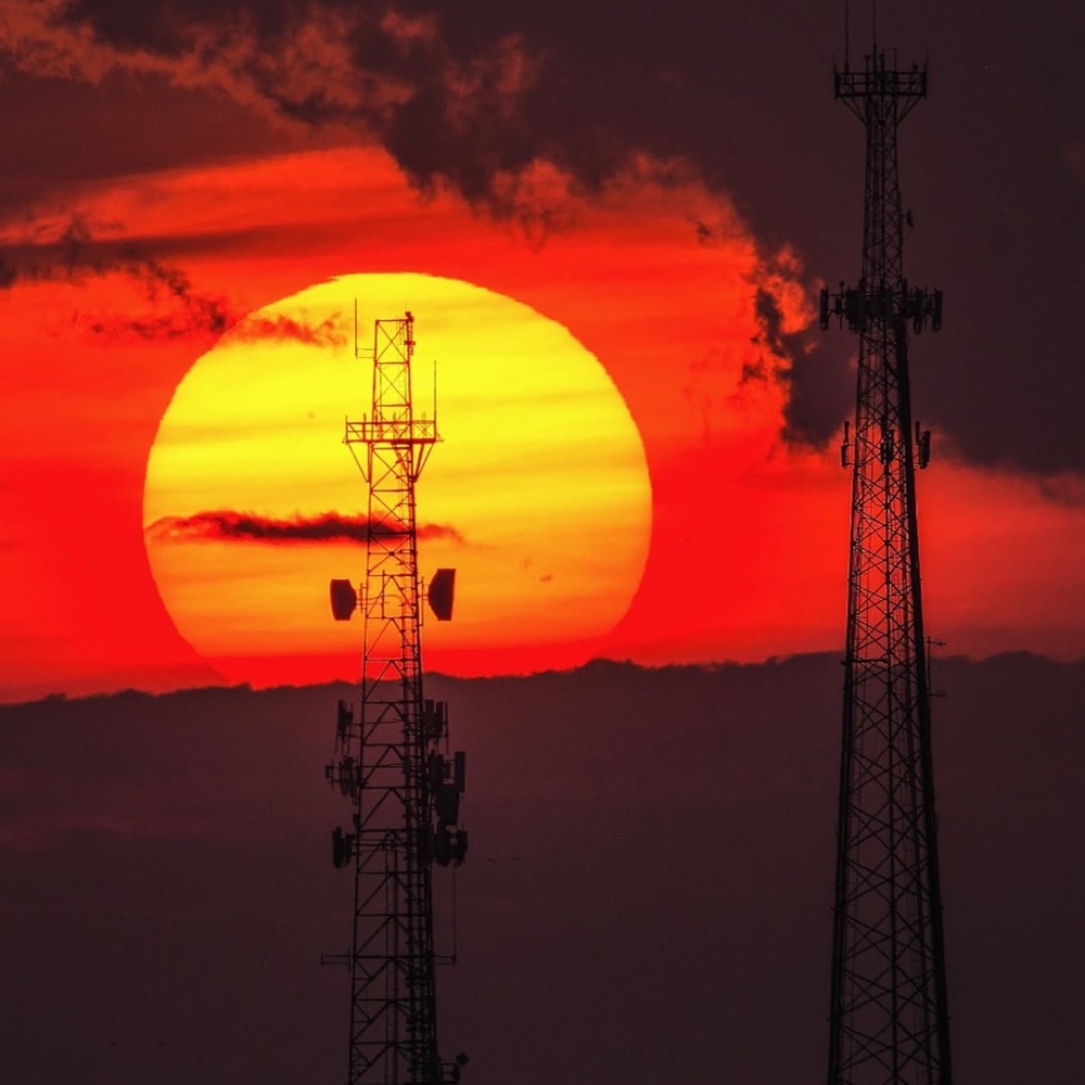 Industrial Telecommunications Tower -sunset picture